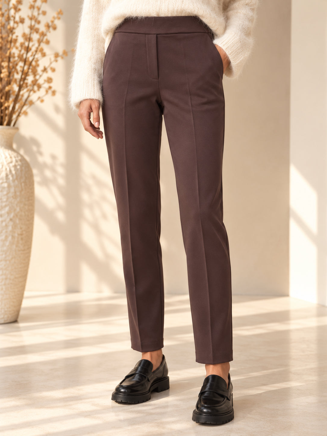 Pantalone New York in Punto Milano Stretch - SHE_FLORENCE_LAB