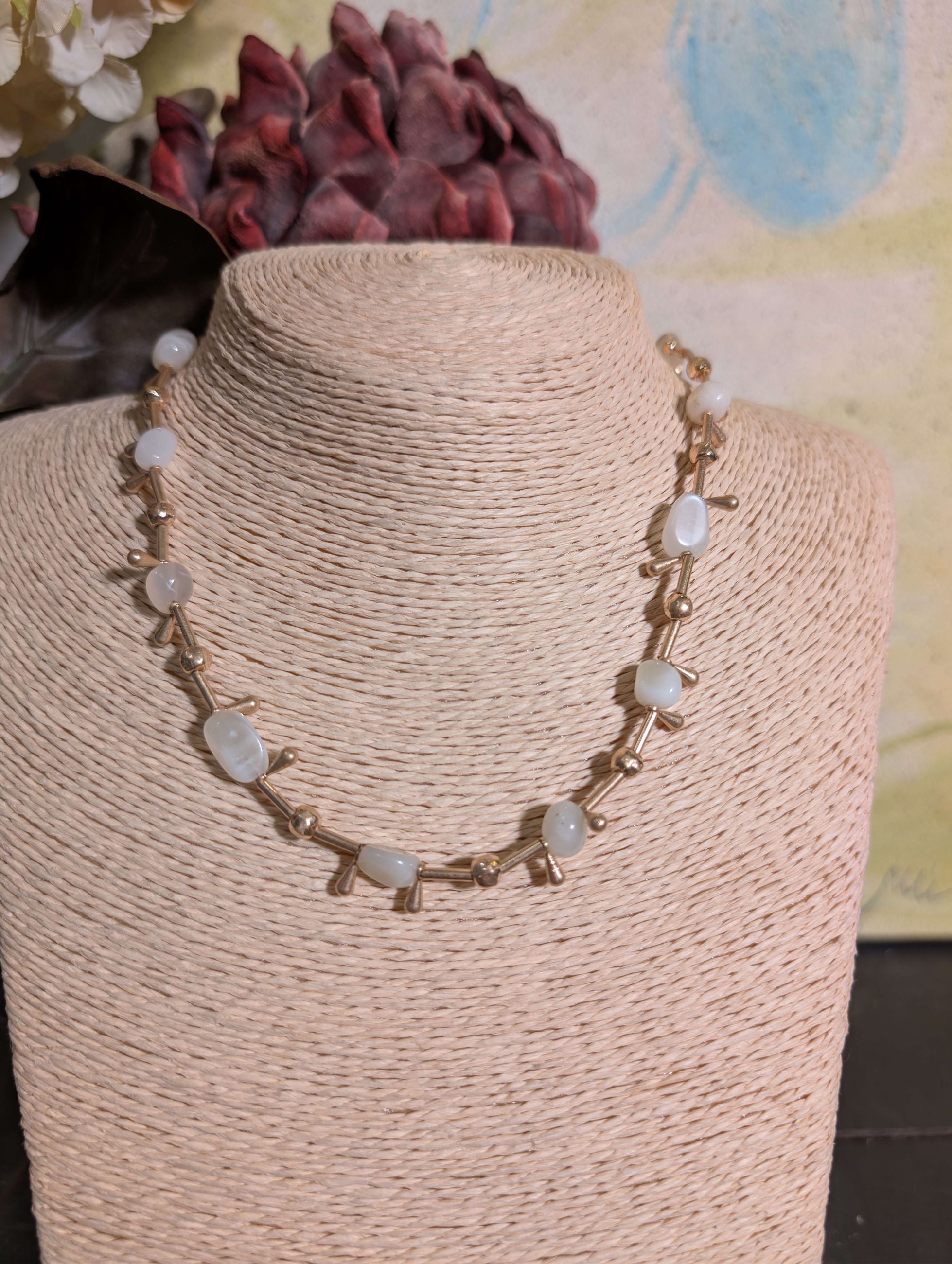 COLLANA ERA CON PIETRE NATURALI ORO - NALI'