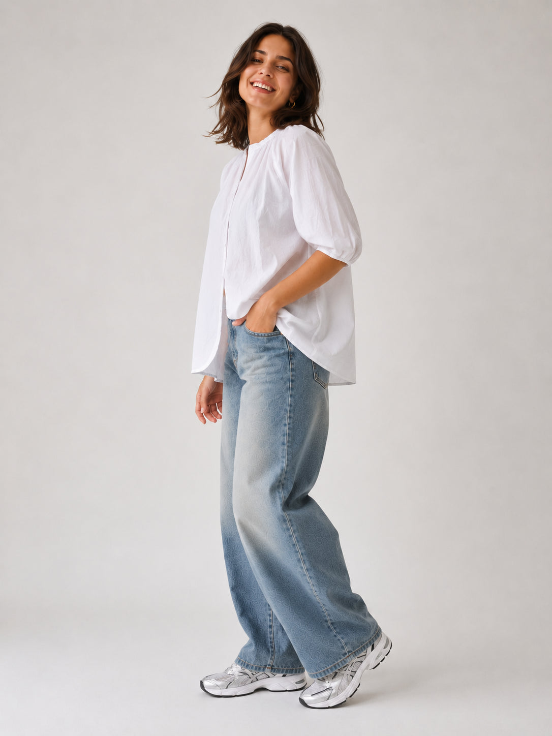 Camicia in mussola di cotone - SHE_FLORENCE_LAB