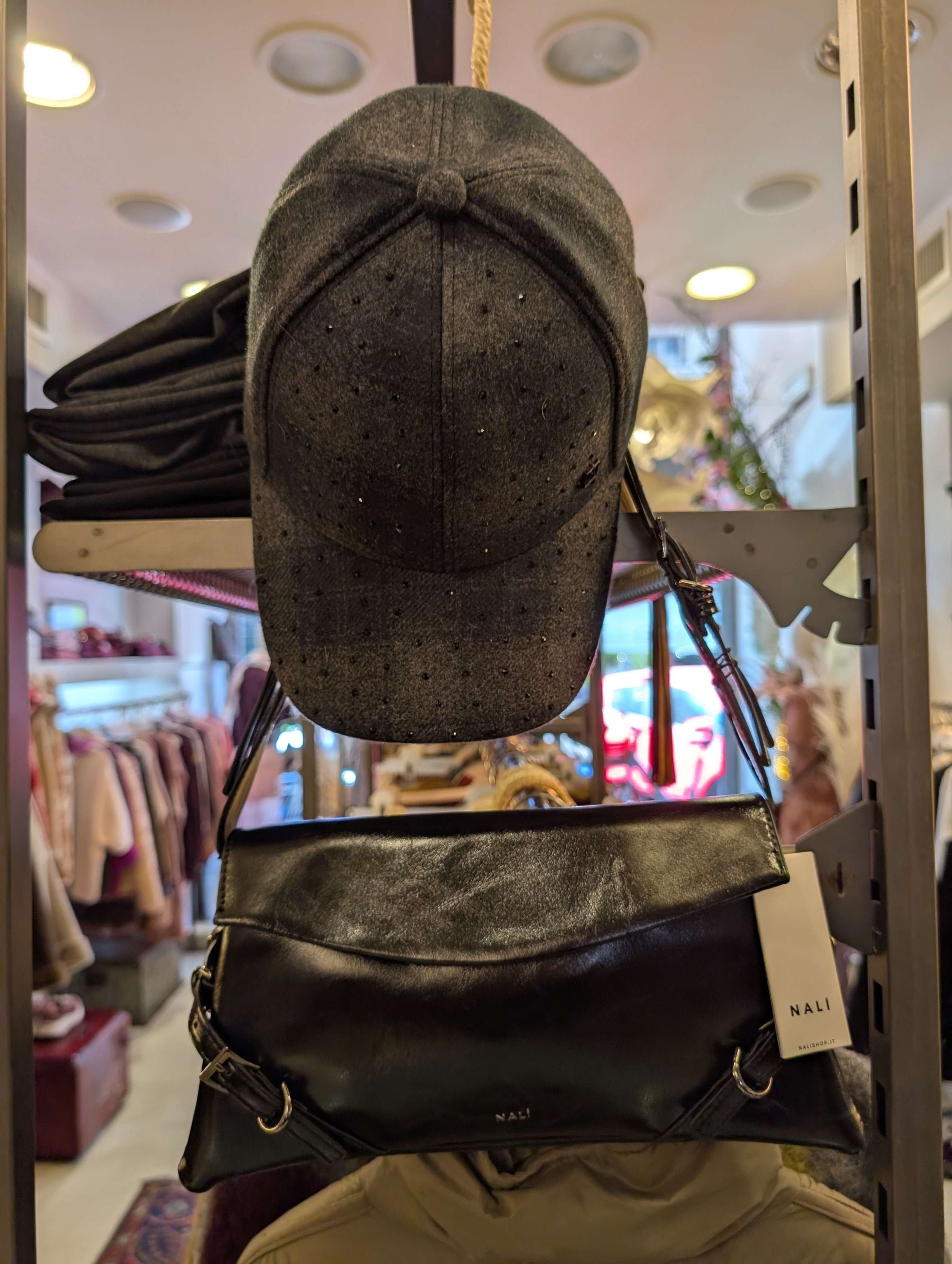 BORSA SABRINA A SPALLA NERO - NALI'