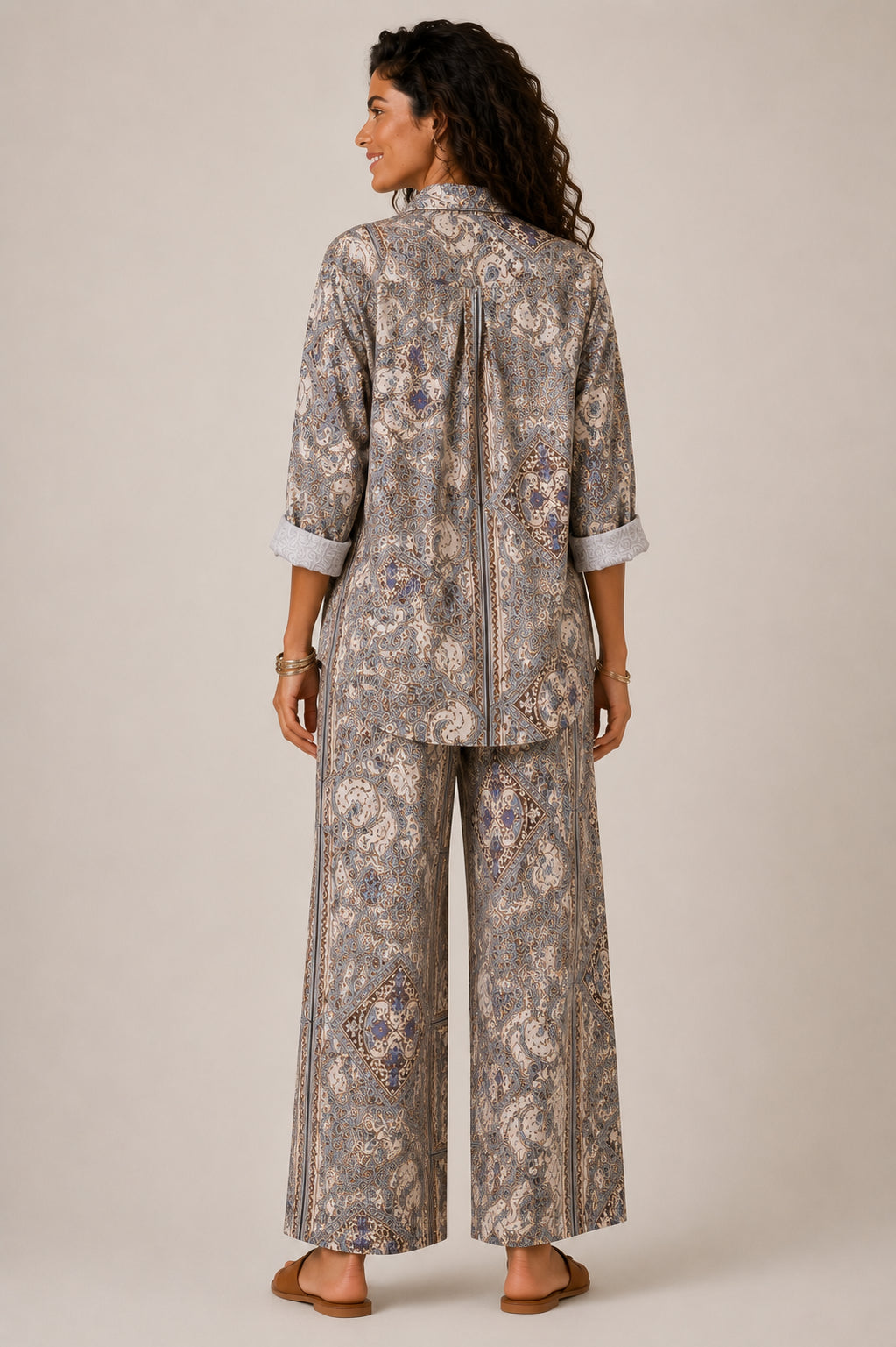 Camicia fantasia tasca paillettes - TENSIONE IN