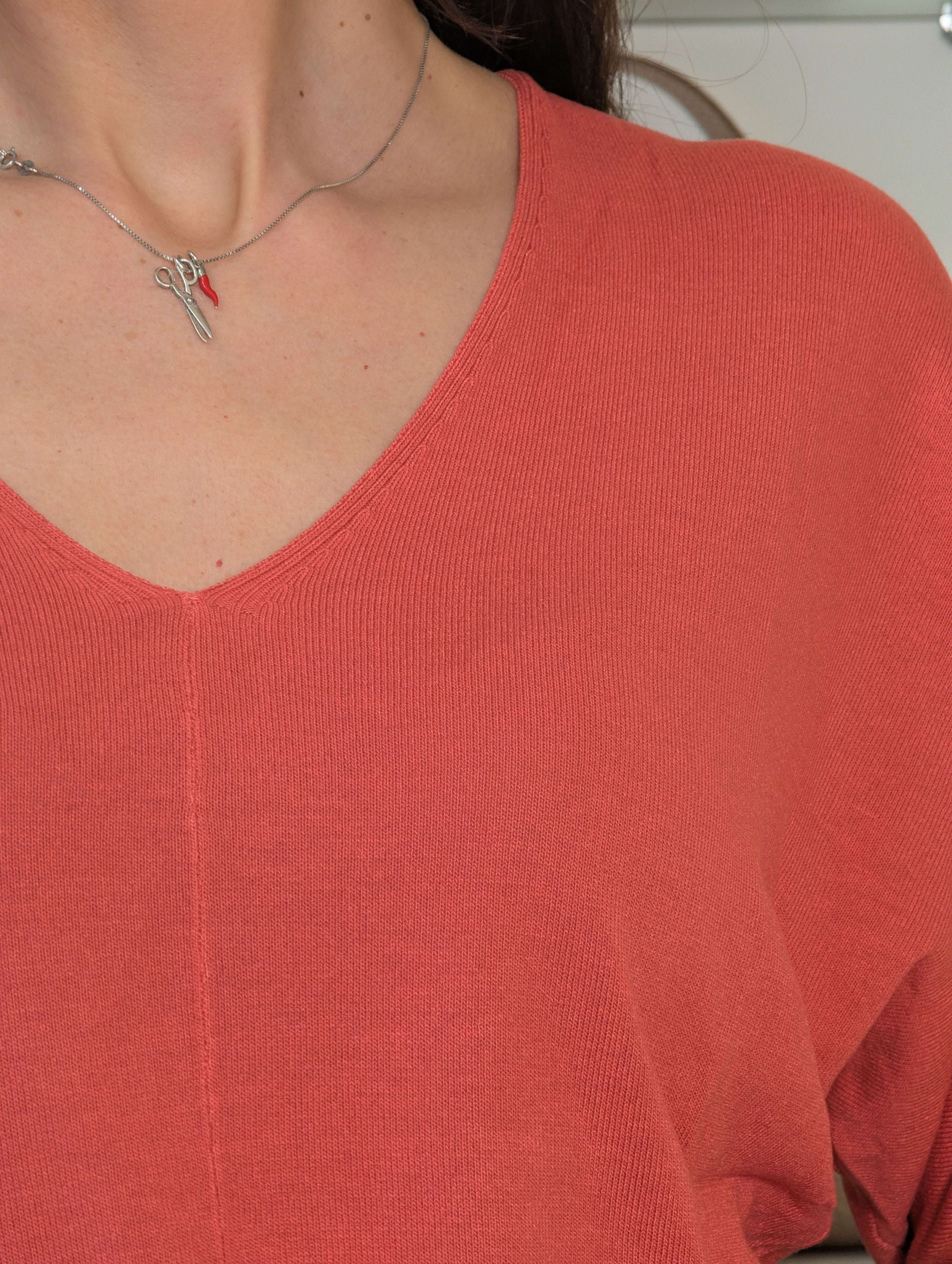 Maglia oversize scollo a V - MARKUP DONNA