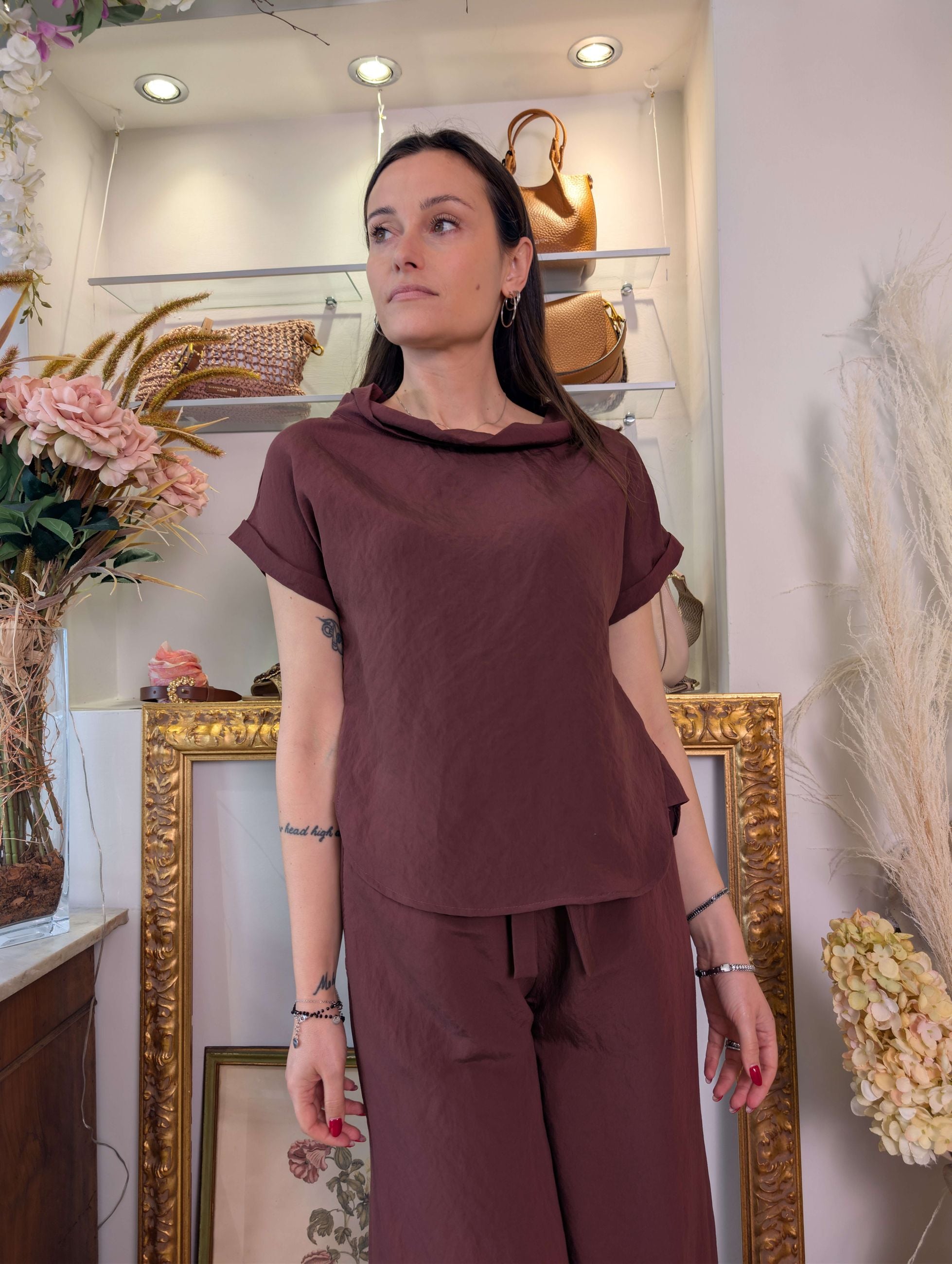 Blusa in tessuto mano pesca Le Sarte del Sole - LE SARTE DEL SOLE