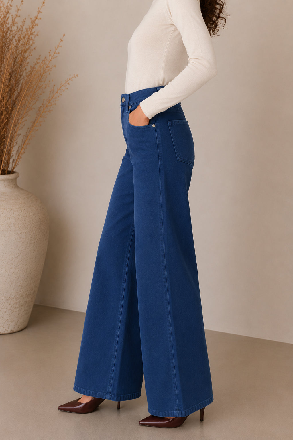 Jeans London Wide Leg Blu - HAVE ONE